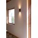 Aplice, corpuri de iluminat pentru pereti - Aplica perete aluminiu striat terracotta, 2xGU10, LUNE square