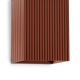 Aplice, corpuri de iluminat pentru pereti - Aplica perete aluminiu striat terracotta, 2xGU10, LUNE square