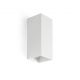 Aplica perete aluminiu alb, 2xGU10, LUNE square