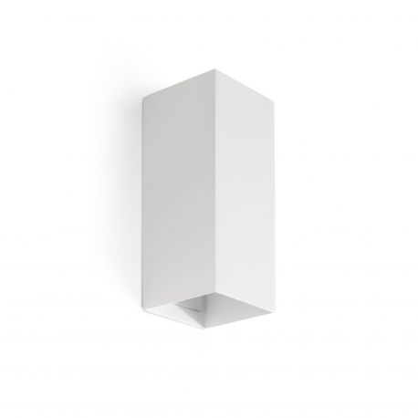 Aplice, corpuri de iluminat pentru pereti - Aplica perete aluminiu alb, 2xGU10, LUNE square