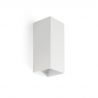 Aplica perete aluminiu alb, 2xGU10, LUNE square