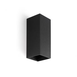 Aplica perete aluminiu negru, 2xGU10, LUNE square