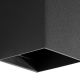 Aplice, corpuri de iluminat pentru pereti - Aplica perete aluminiu negru, 2xGU10, LUNE square