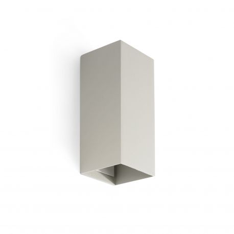 Aplice, corpuri de iluminat pentru pereti - Aplica perete aluminiu gri, 2xGU10, LUNE square