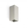 Aplica perete aluminiu gri, 2xGU10, LUNE square