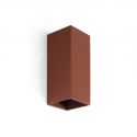 Aplica perete aluminiu terracotta, 2xGU10, LUNE square