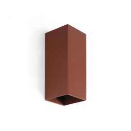 Aplica perete aluminiu terracotta, 2xGU10, LUNE square
