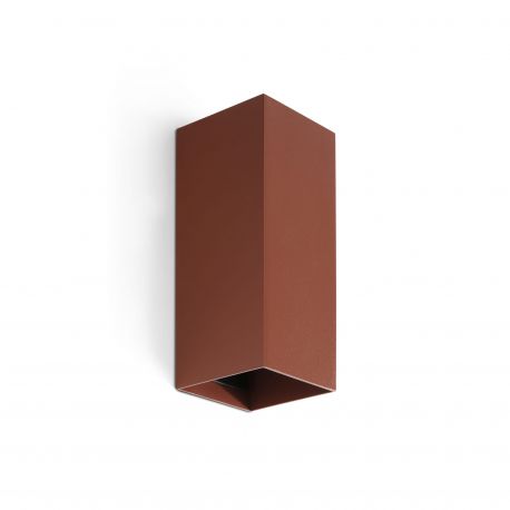Aplice, corpuri de iluminat pentru pereti - Aplica perete aluminiu terracotta, 2xGU10, LUNE square
