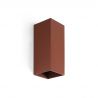 Aplica perete aluminiu terracotta, 2xGU10, LUNE square