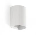 Aplica perete aluminiu striat alb, 1xGU10, SOLE round