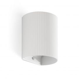 Aplica perete aluminiu striat alb, 1xGU10, SOLE round
