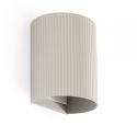 Aplica perete aluminiu striat gri, 1xGU10, SOLE round