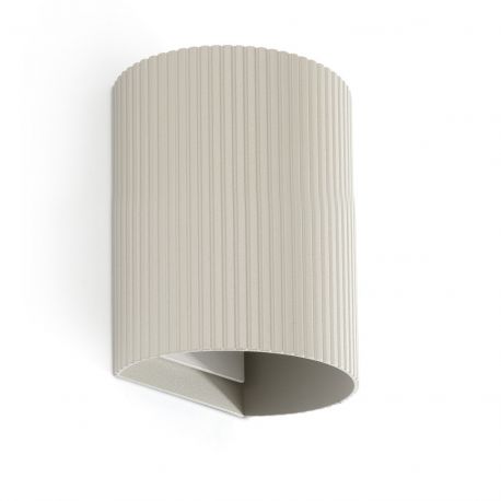 Aplice, corpuri de iluminat pentru pereti - Aplica perete aluminiu striat gri, 1xGU10, SOLE round