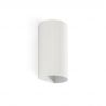 Aplica perete aluminiu striat alb, 2xGU10, SOLE round