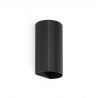 Aplica perete aluminiu striat negru, 2xGU10, SOLE round