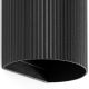 Aplice, corpuri de iluminat pentru pereti - Aplica perete aluminiu striat negru, 2xGU10, SOLE round