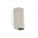 Aplica perete aluminiu striat gri, 2xGU10, SOLE round