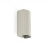 Aplica perete aluminiu striat gri, 2xGU10, SOLE round