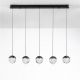 Pendule, Lustre suspendate - Lustra cu 5 pendule LED ALICIA negru