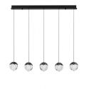 Lustra cu 5 pendule LED ALICIA negru