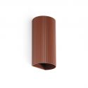 Aplica perete aluminiu striat terracotta, 2xGU10, SOLE round