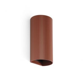 Aplice, corpuri de iluminat pentru pereti - Aplica perete aluminiu striat terracotta, 2xGU10, SOLE round
