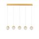Lustra cu 5 pendule LED ALICIA auriu