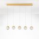 Pendule, Lustre suspendate - Lustra cu 5 pendule LED ALICIA auriu