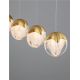 Pendule, Lustre suspendate - Lustra cu 5 pendule LED ALICIA auriu