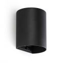 Aplica perete aluminiu negru, 1xGU10, SOLE round