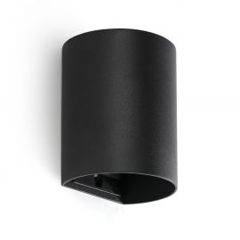 Aplica perete aluminiu negru, 1xGU10, SOLE round