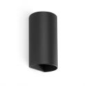 Aplica perete aluminiu negru, 2xGU10, SOLE round