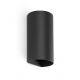 Aplica perete aluminiu negru, 2xGU10, SOLE round
