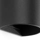 Aplice, corpuri de iluminat pentru pereti - Aplica perete aluminiu negru, 2xGU10, SOLE round