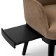Scaune - Scaun design LUX cu raft lateral Costa, Sabino brown