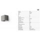 Aplice - Aplica LED exterior iluminat ambiental IP55 GROT 3000K gri