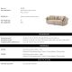 Canapele - Canapea design LUX Zevron, Alvyn cream