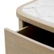 Noptiere - Noptiera/ masuta laterala design LUX Cabana S, furnir stejar albit