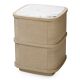 Noptiere - Noptiera/ masuta laterala design LUX Cabana S, furnir stejar albit