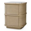 Noptiera/ masuta laterala design LUX Cabana S, furnir stejar albit