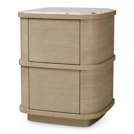 Noptiere - Noptiera/ masuta laterala design LUX Cabana S, furnir stejar albit