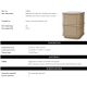 Noptiere - Noptiera/ masuta laterala design LUX Cabana S, furnir stejar albit