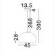 Pendule, Lustre suspendate - Lustra design decorativ PASHIO 28cm