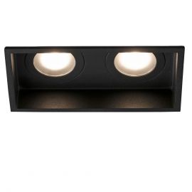 Accesorii iluminat - Rama Spot incastrabil tavan baie IP44 HYDE SQ 2L negru