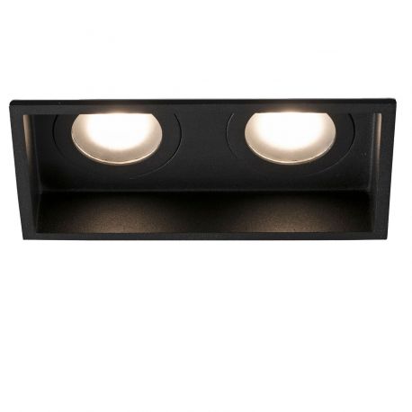 Accesorii iluminat - Rama Spot incastrabil tavan baie IP44 HYDE SQ 2L negru
