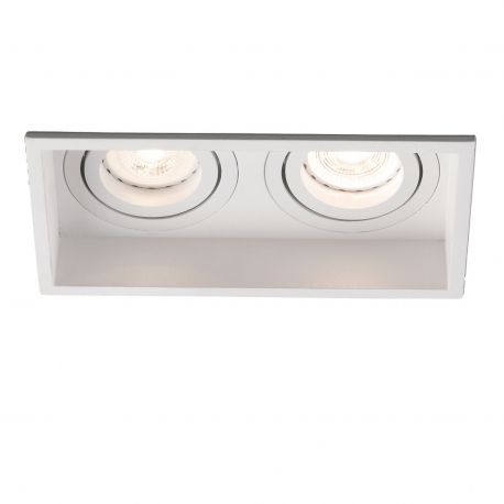Accesorii iluminat - Rama Spot incastrabil tavan orientabil HYDE SQ 2L alb