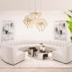 Canapele - Modul canapea design LUX Lando corner, Avalon white