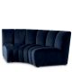 Canapele - Modul canapea design LUX Lando corner, Catifea albastra