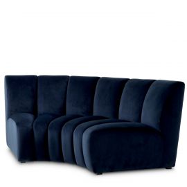 Modul canapea design LUX Lando corner, Catifea albastra