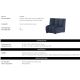 Canapele - Modul canapea design LUX Lando, Catifea albastra